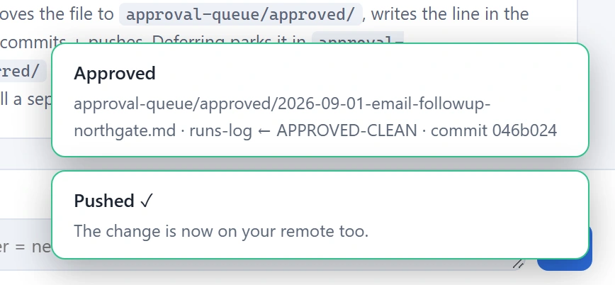 the same draft, approved