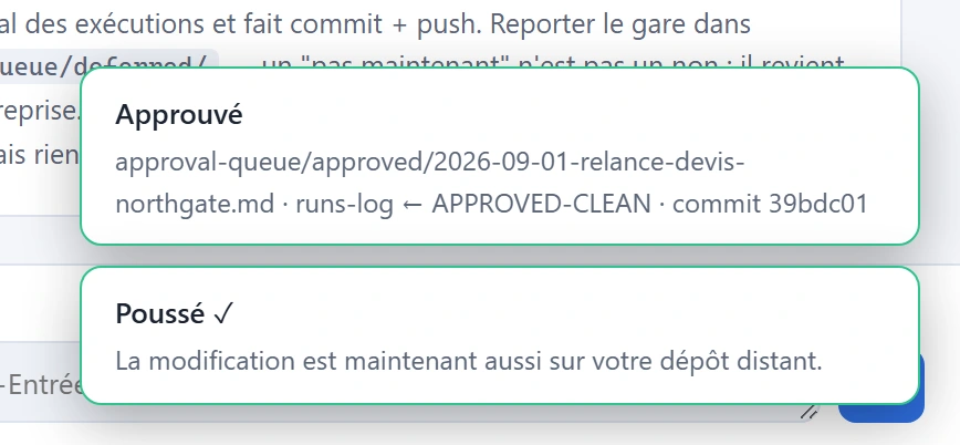 le même brouillon, envoyé