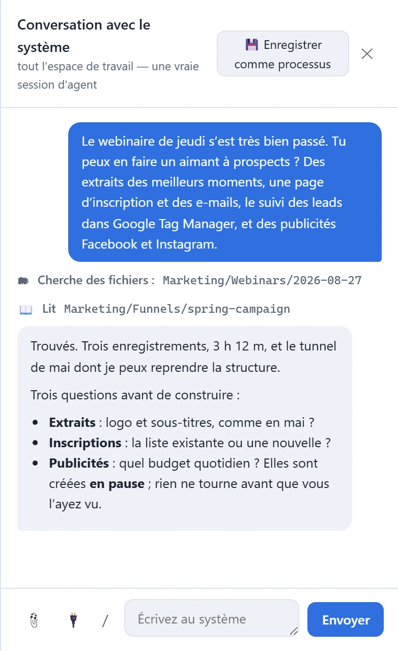 étape 1, l’entretien