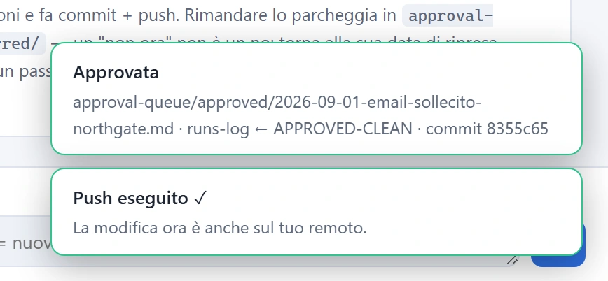la stessa bozza, spedita